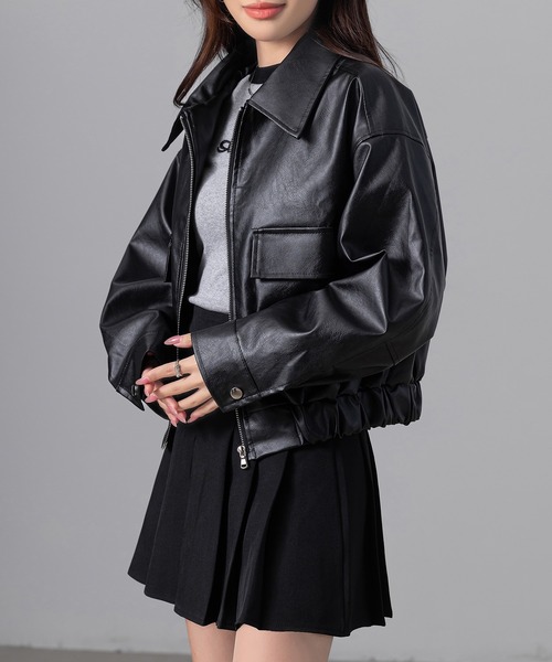 DAY CLOSET レザージャケット ライダース レディース 長袖キレカジ