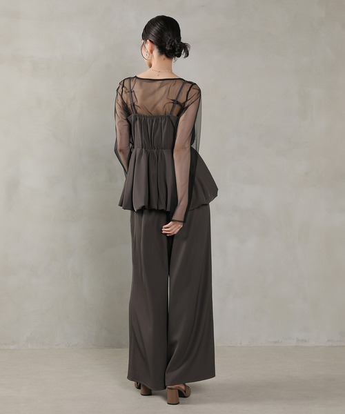 Kana パンツドレス チュールトップス ペプラムキャミビスチェ パンツ 3