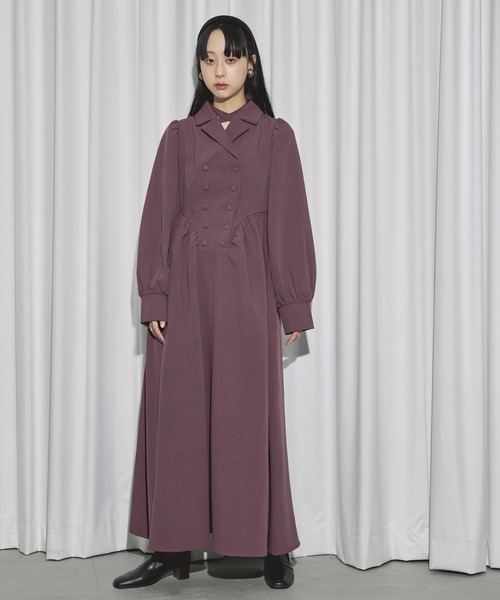 Ezick ワンピース 2way code neck トレンチデザインワンピース