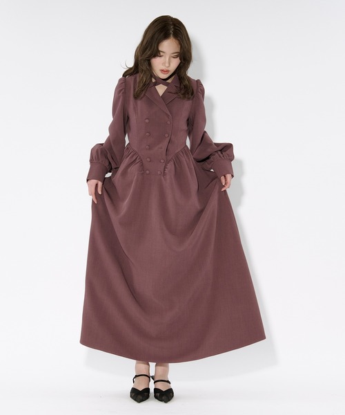 Ezick ワンピース 2way code neck トレンチデザインワンピース
