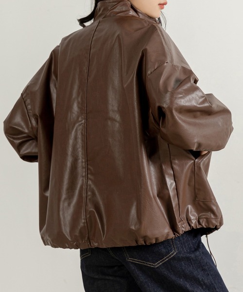 DAY CLOSET レザージャケット ライダース 「ドローコード/裏地付き