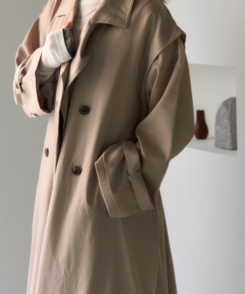 TRIANGLE PALETTE トレンチコート コート 2WAY袖取り外しロング