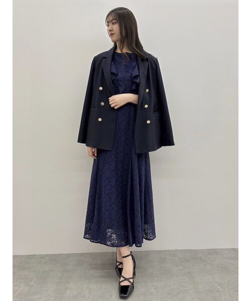 dazzlin（ダズリン） ドレス バックリボンパイピングレースドレス