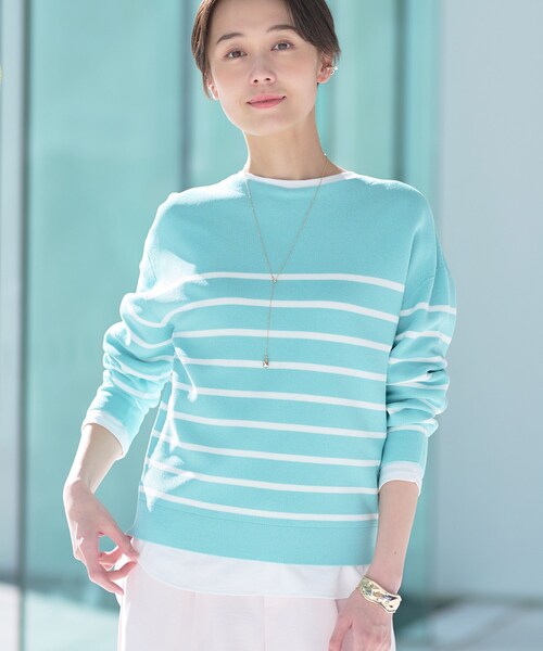 INDIVI（インディヴィ） ニット セーター 「洗える／無縫製／6色展開