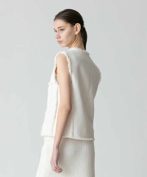 allureville（アルアバイル） ベスト ジレ ラスティックツイード