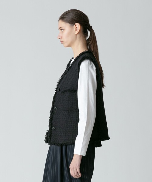 allureville（アルアバイル） ベスト ジレ ラスティックツイード