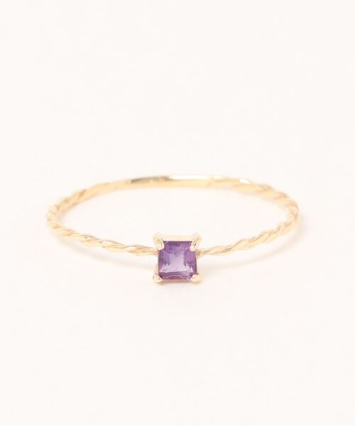 con affetto 指輪 リング K10カラーストーンリング レディース