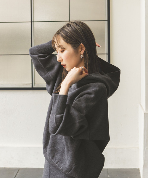 NOBLE（ノーブル） ニット 「追加」接結タック編みフードプルオーバー