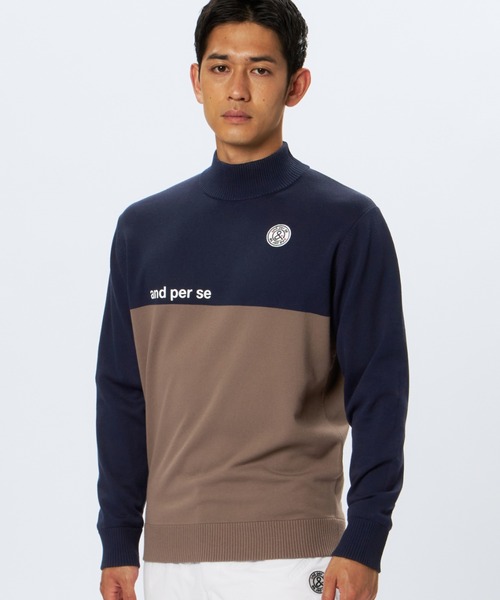 and per se（アンパスィ） セーター ニット ウインドシャッター袖防風