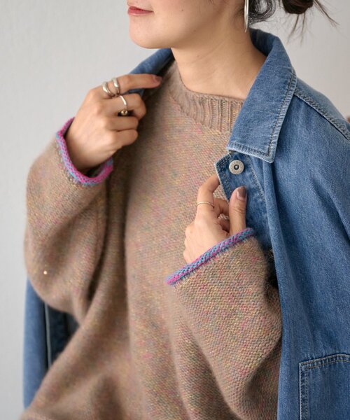 BEARDSLEY（ビアズリー） ニット セーター カラフルローゲージニット