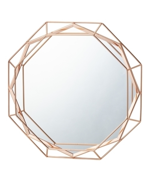 Francfranc（フランフラン） 鏡 リナ ウォールミラー ピンクゴールド