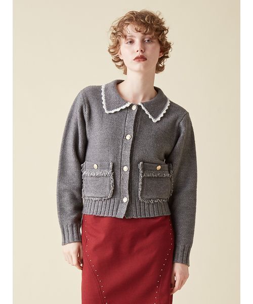 FURFUR（ファーファー） カーディガン ツイーディニットジャケット