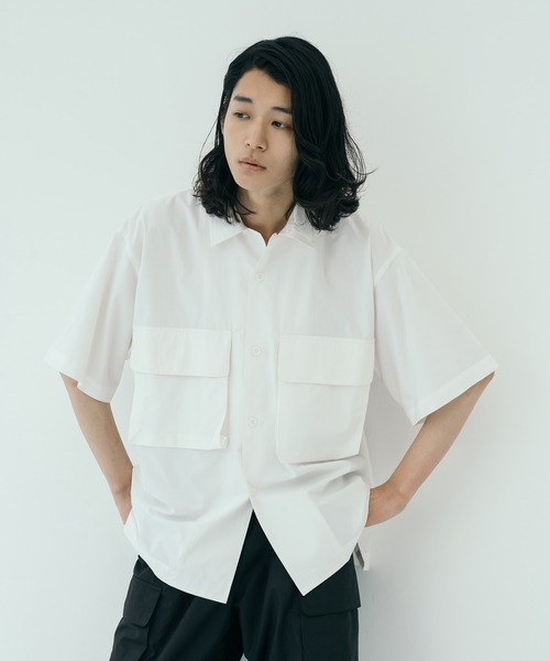 WITH OR WITHOUT シャツ Utility Short Sleeve Silk Shirt