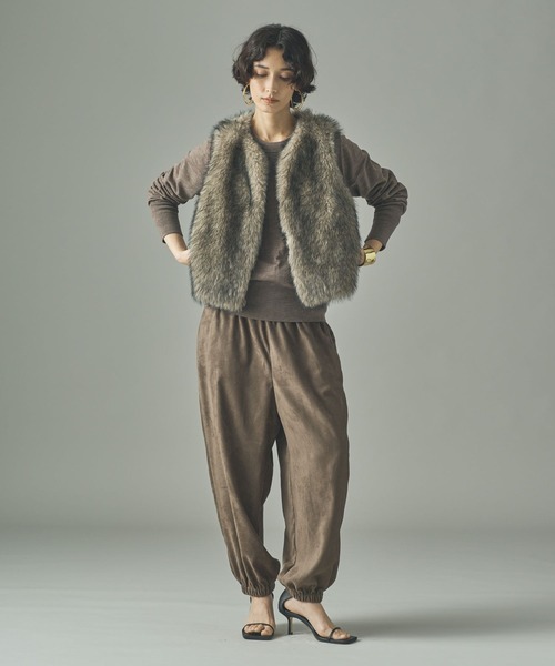 Curensology（カレンソロジー） ベスト ジレ /ショートファーベスト