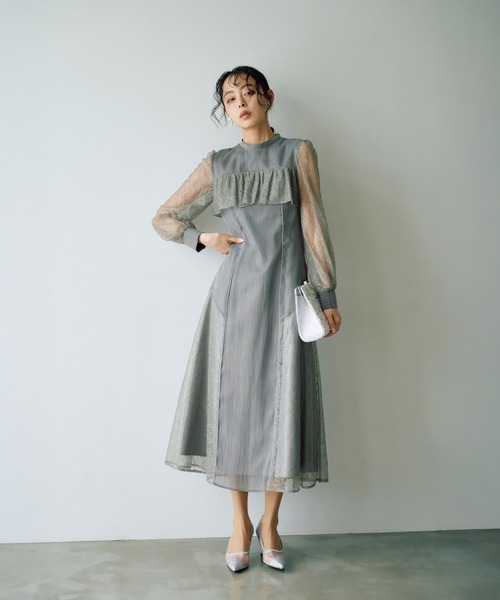 haremode（ハレモード） ドレス シアー レース コンビネーション