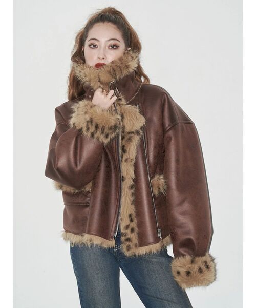 EVRIS（エヴリス） ブルゾン アウター リバーシブルフェイクファー