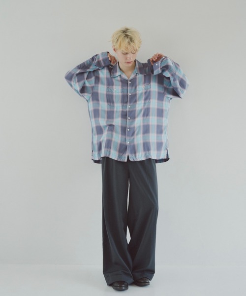 Camphor wood シャツ Rayon ombre original check shirts / レーヨン
