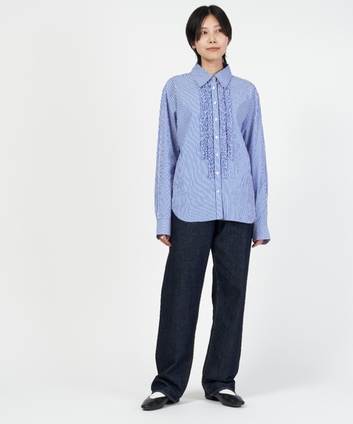 THE SHINZONE（ザ シンゾーン） ブラウス シャツ COTTON FRILLED SHIRT
