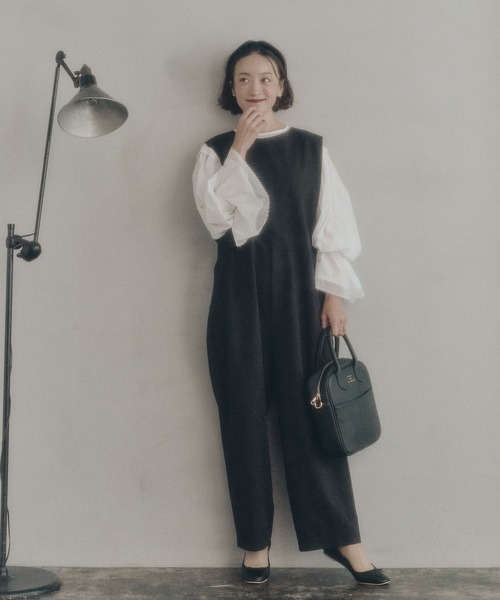 pual ce cin サロペット オーバーオール 「Du noir」オールインワン