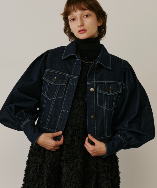 PERNA（ペルナ） デニムジャケット gジャン ボリュームスリーブデニム