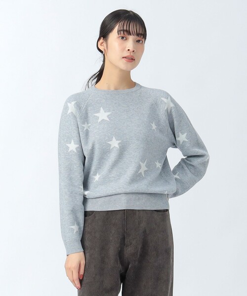 BEAMS HEART（ビームス ハート） ニット セーター 星柄 クルーネック