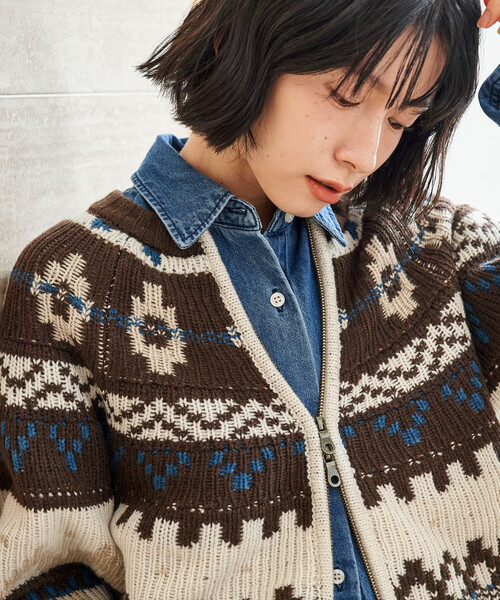 FREAK'S STORE（フリークスストア） カーディガン ノルディック ジップ