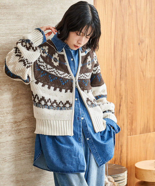 FREAK'S STORE（フリークスストア） カーディガン ノルディック ジップ
