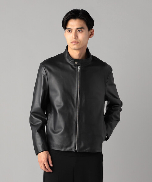 COMME CA MEN（コムサメン） 革ジャン ライダース ラムナッパ シングル