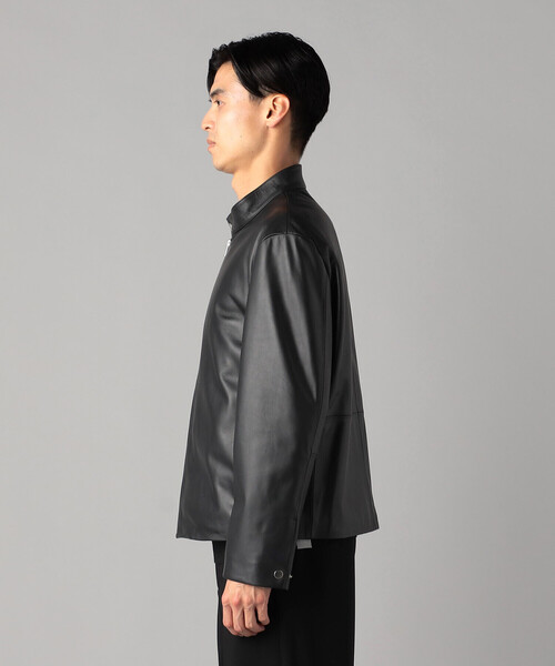 COMME CA MEN（コムサメン） 革ジャン ライダース ラムナッパ シングル