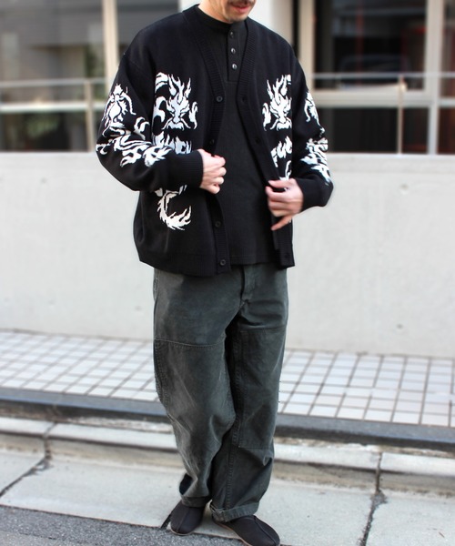 HUF（ハフ） カーディガン TWIN DRAGON CARDIGAN カーディガン ユニ