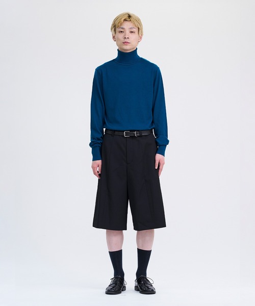 LAPIIS パンツ HEAVY WOOL GABARDINE SHORT TROUSERS メンズ