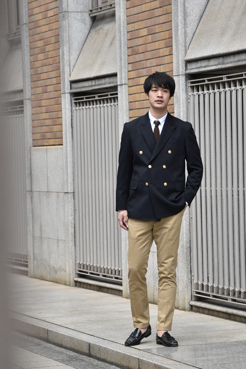 Gambert（ギャンバート）ネイビーブレザー＋ボタンダウンシャツ受注会