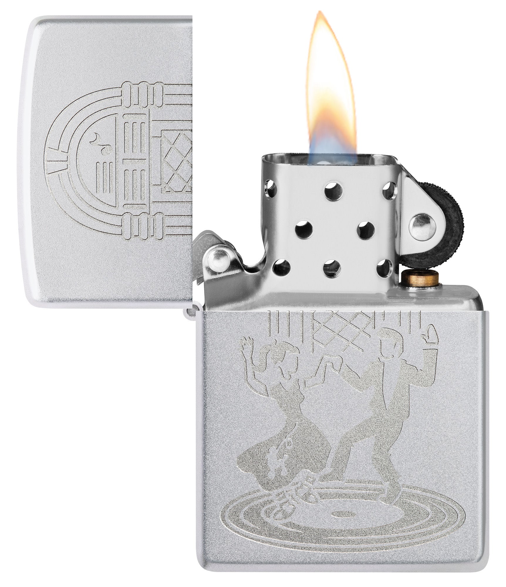 Zippo Vintage Dance Design Satin Chrome Windproof Lighter – Zippo USA