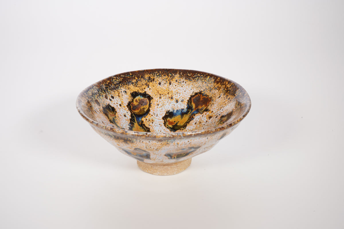 窯変銀漿天目 酒碗【炎芸術】