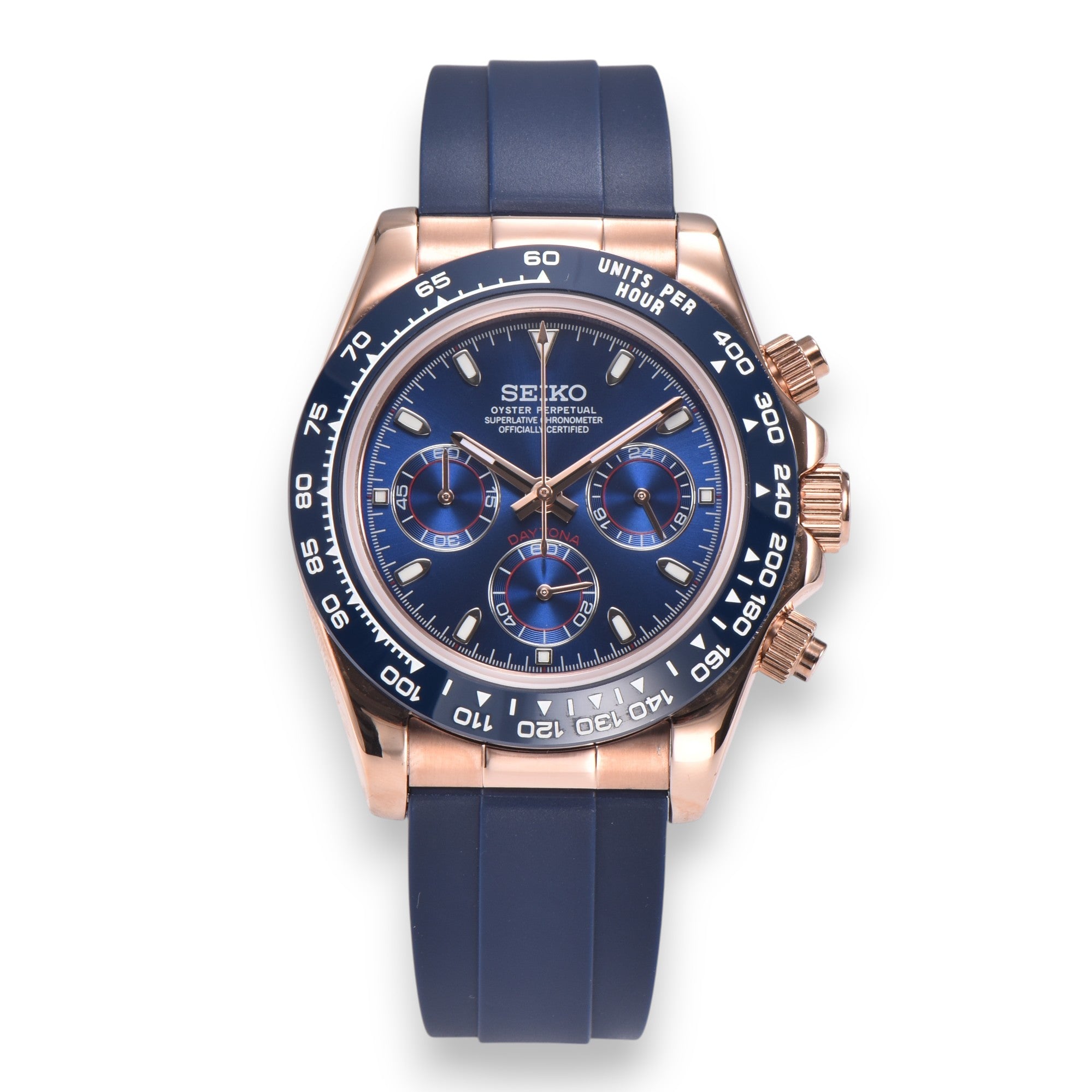 Blue Speed Seiko Mod Watch - 40mm – ZJani Mods