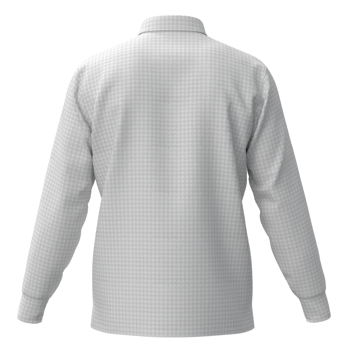 MEN HGJQニット千鳥 長袖シャツ ライトグレー