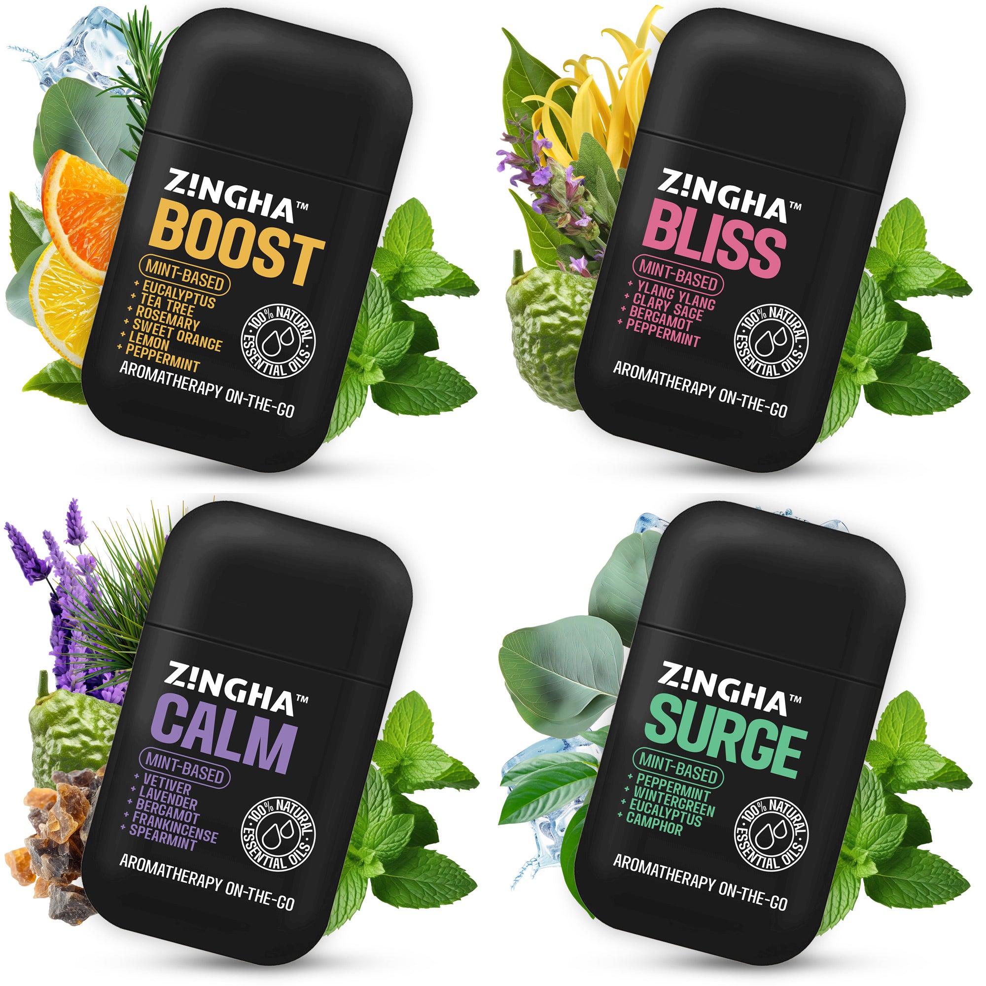 ESSENTIALS Double Nasal Inhaler - Variety 4 Pack – Z!NGHA