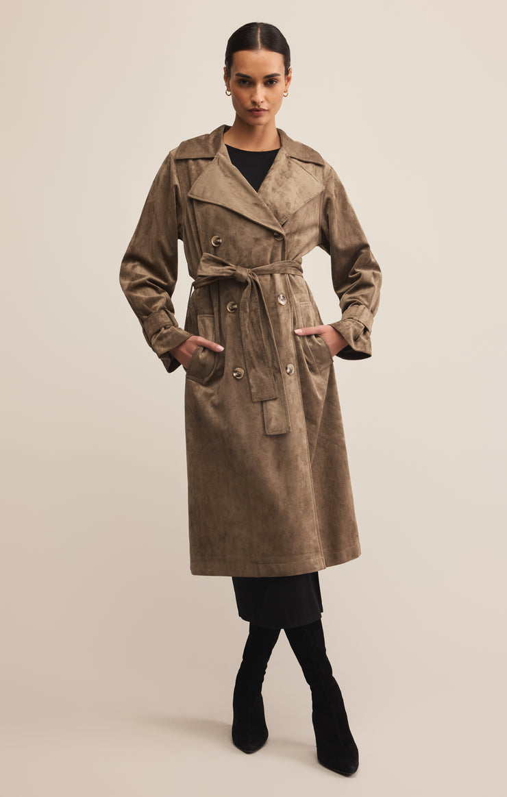 Dorian Faux Suede Trench Coat – Z SUPPLY