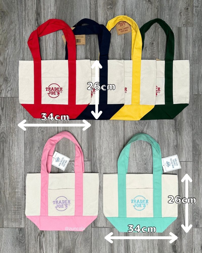 トレジョ, ミニトート, 4色, エコバッグ, キャンバス, 人気, 最新, 2025
