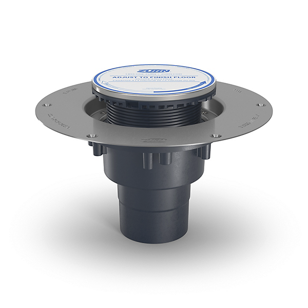 Z1400‑DP Adjustable Floor Cleanout | Dura‑Coated Cast Iron, EZ1