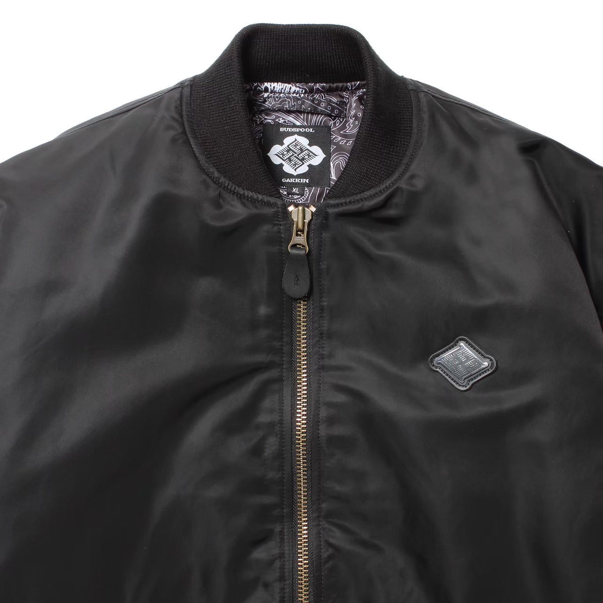 GAKKIN × BUDSPOOL 花罰 MA-1 FLIGHT JACKET BLACK – GXX