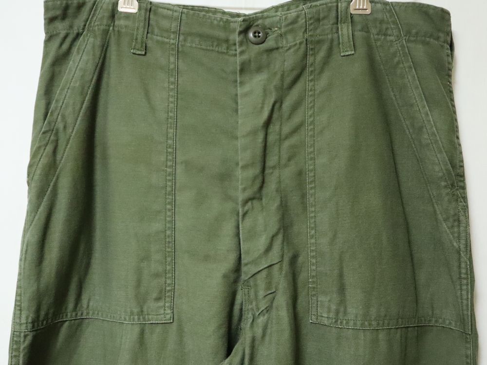 稀少 アルミジップ ! 米軍 実物 OG-107 60s US ARMY コットン サテン