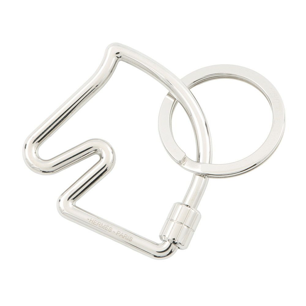 エルメス キーホルダー H・トゥ・スピード シルバー金具 HERMES