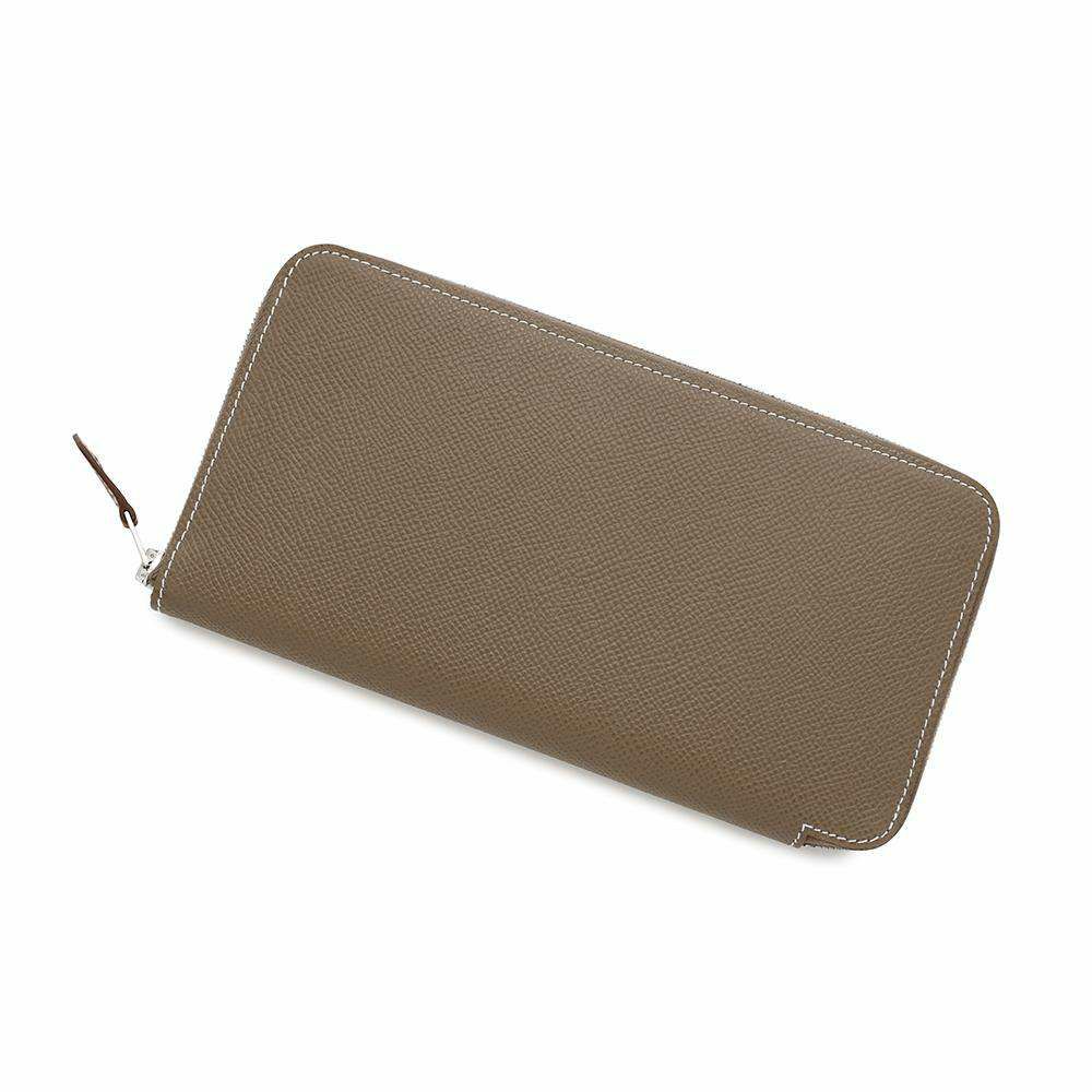 エルメス 長財布 アザップロング シルクイン エトゥープ/シルバー金具