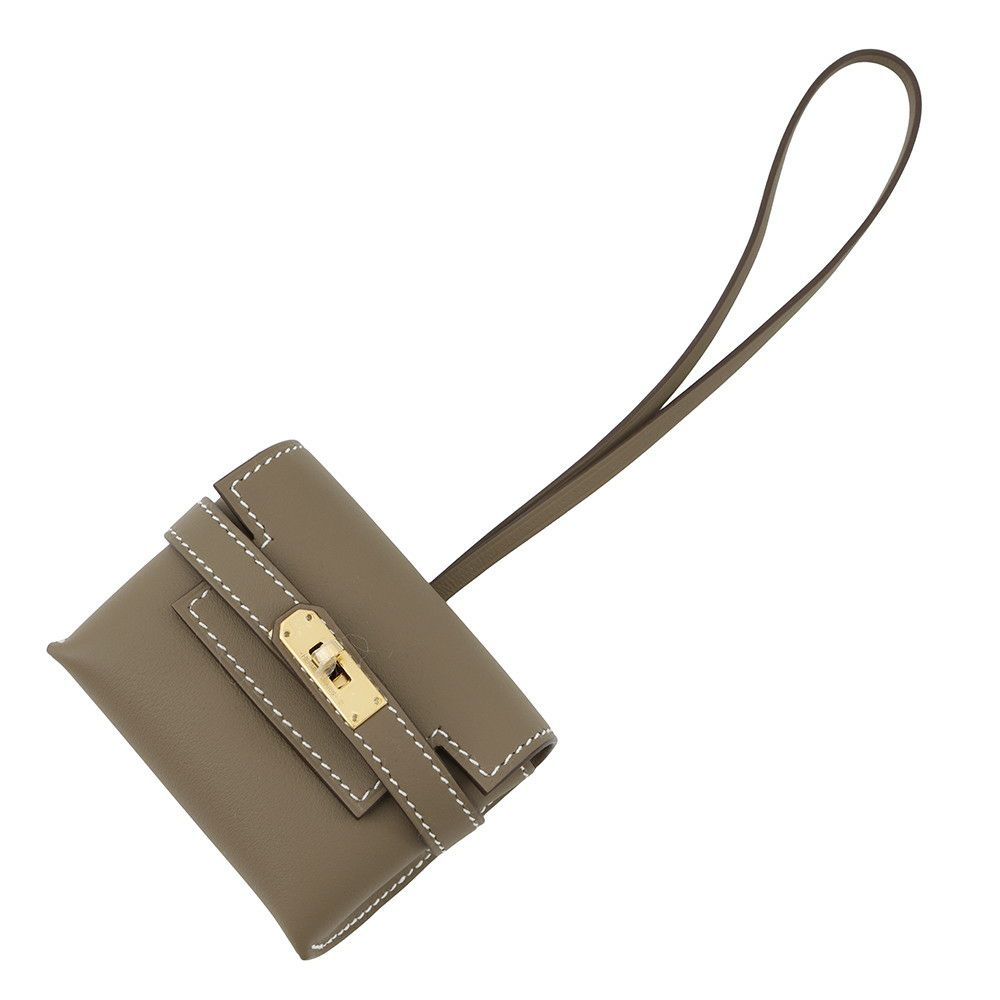 エルメス バッグチャーム ケリー フェスティバル エトゥープ/ゴールド