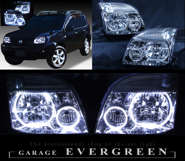 T30系 エクストレイルX-TRAIL ドレスアップヘッドライト クリスタル&4