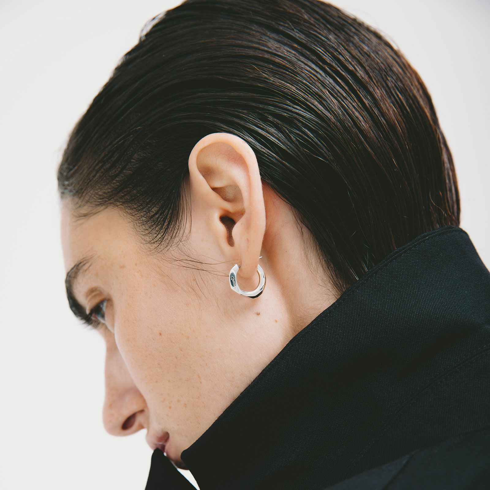 GARNI シルバー フープ型ピアス(片耳用Left) GARNI シルバー フープ型