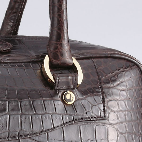 マットクロコダイルボストンバック（L）