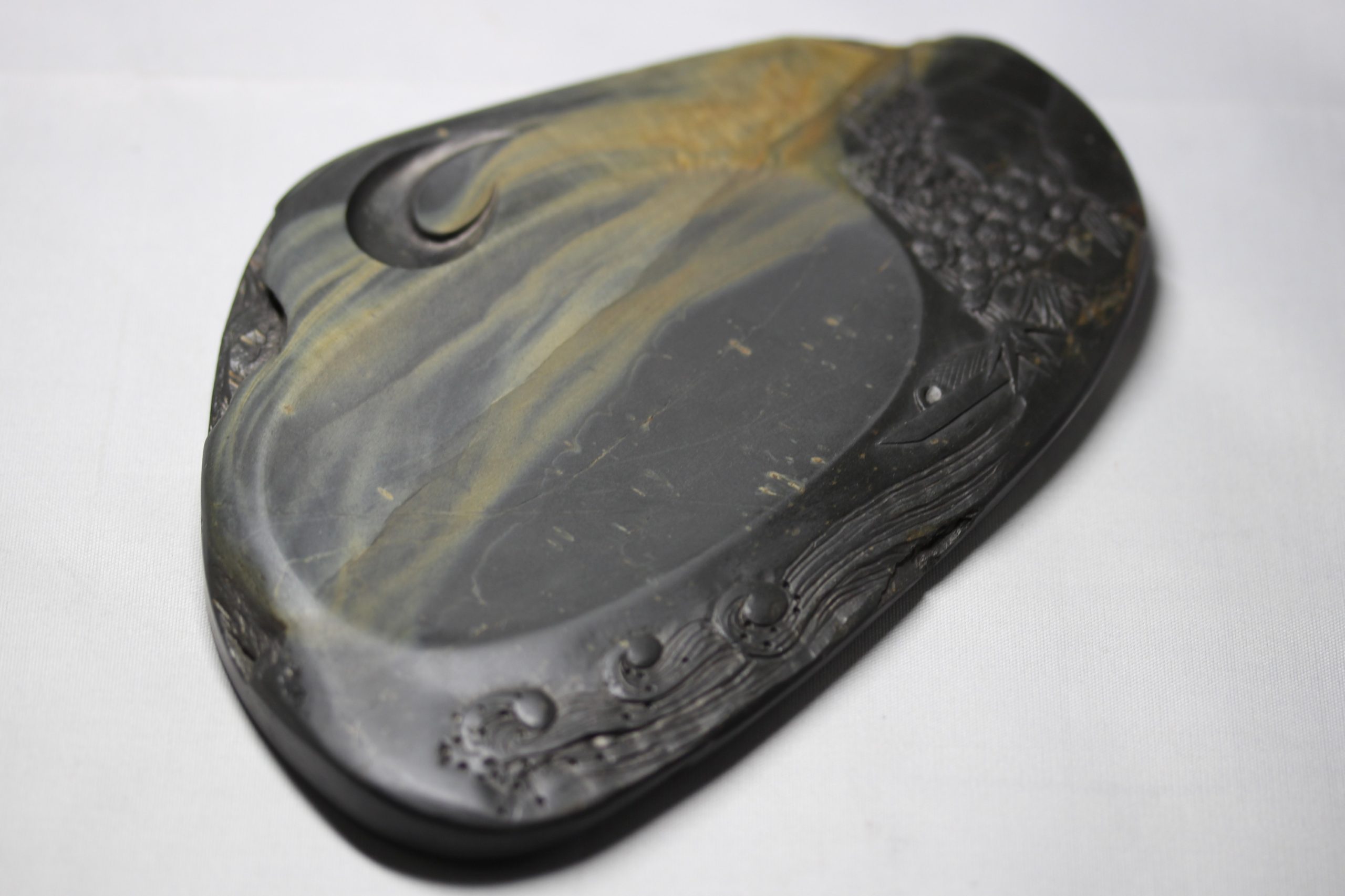 ⑳年始値下げ【新品未使用】歙州硯（金星水波羅紋稚龍硯） ⑳値下げ