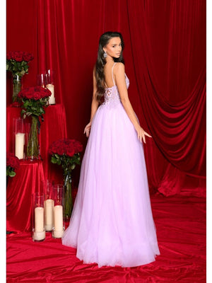 Sue Frill Gown BB33D31 by Bariano - Navy